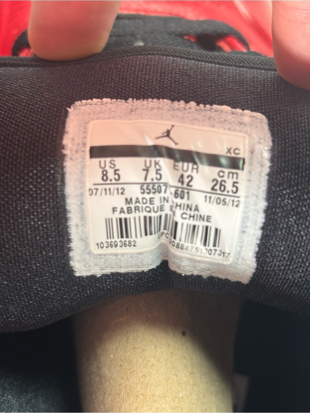 Air Jordan 1 Retro ’97 TXT Gym Red Men’s 8.5 - Picture 7 of 7